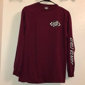 “Santa Cruz” maroon long sleeve